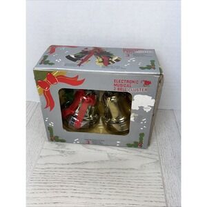 Vintage Kmart Electronic Musical 2 Bell Cluster Plays 3 Christmas Tunes NEW!